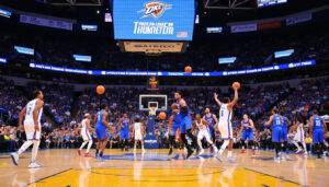 discover where to catch the exciting clash between the okc thunder and denver nuggets today! your ultimate guide to the nba playoff schedule helps you find the best viewing options and stay updated on all the playoff action.