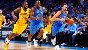 in a thrilling game 2 of the nba finals, the thunder overpower the pacers, evening the series at 1-1. experience the excitement as oklahoma city showcases their strength and skill on the court in this pivotal matchup.