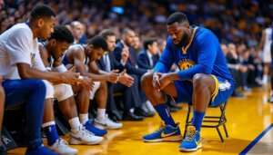 nba fans react to the latest heartbreaking update on moses moody during the warriors vs. mavericks game, sharing their thoughts and support amid the intense clash.